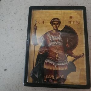 Icon of Saint with Black Frame With Magnet